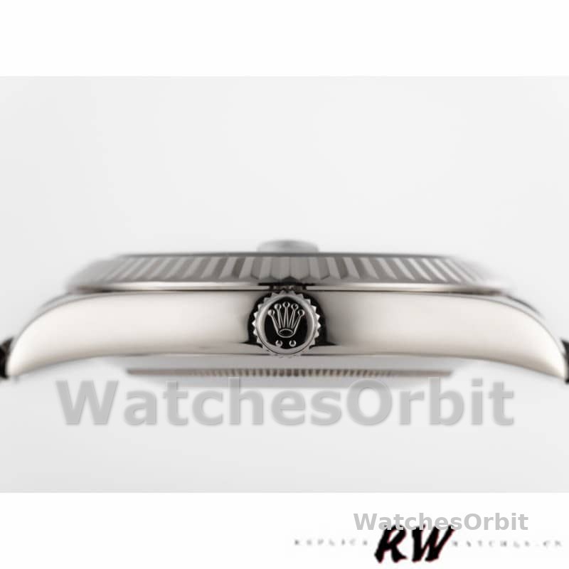 Rolex Day-Date 218239 Concentric Circle Black Dial White Gold 41MM Mens Replica Watch