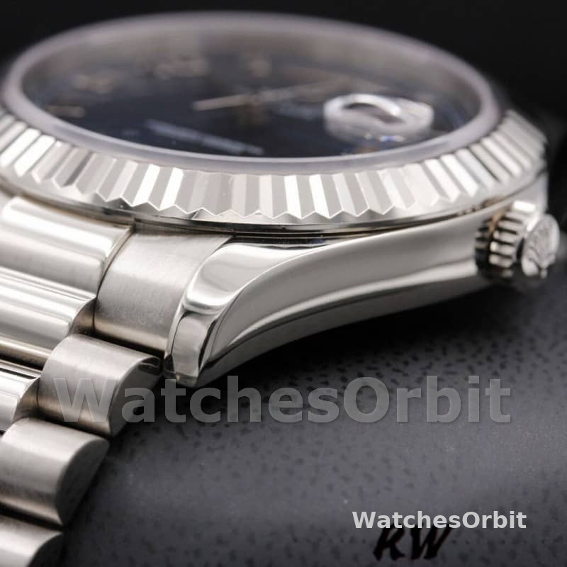 Rolex Day-Date 218239 Wave Blue Dial White Gold 41MM Mens Replica Watch
