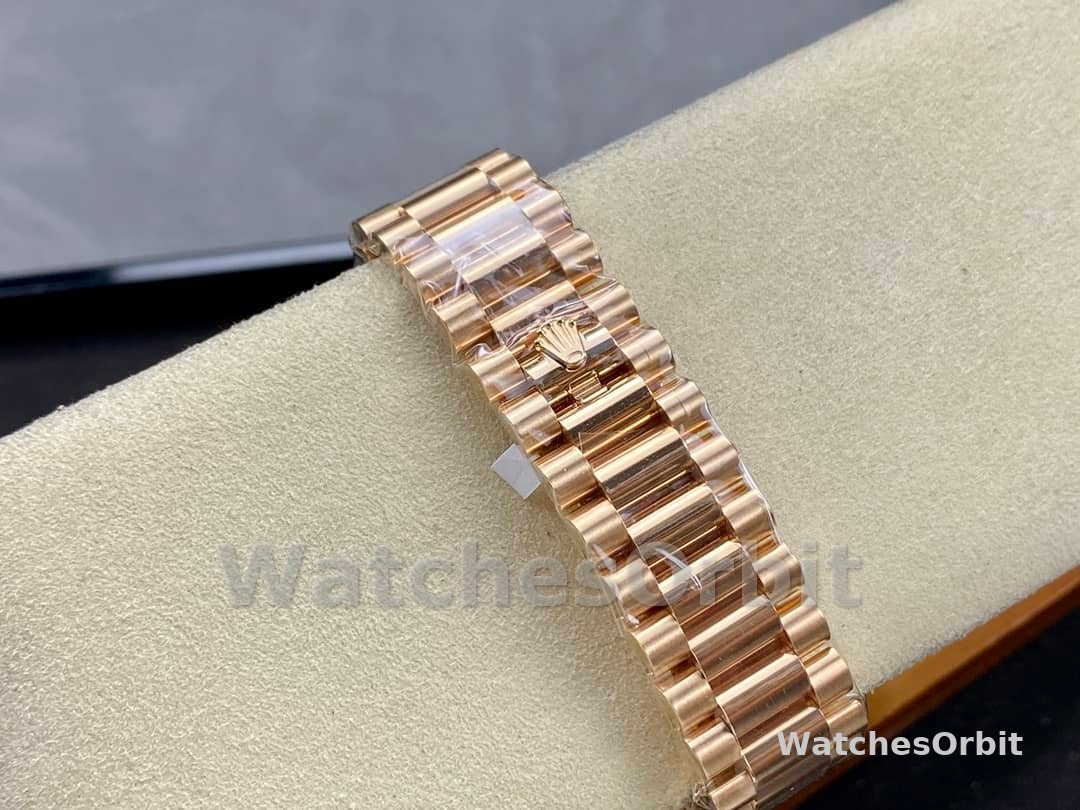 Rolex Day-Date 228235 Chocolate Brown Dial Fluted Bezel 40mm Mens Replica Watch