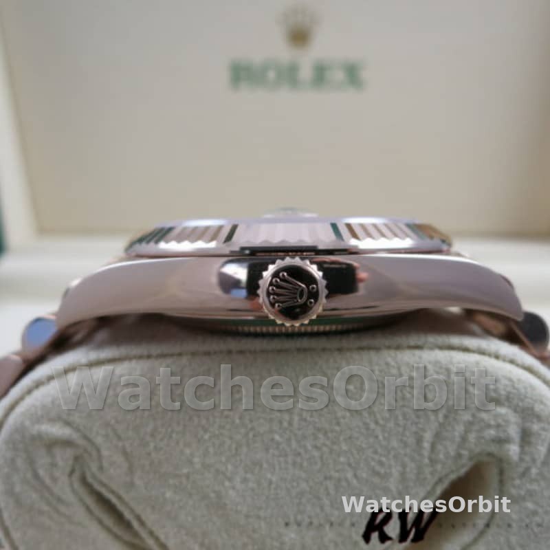 Rolex Day-Date 228235 Diamond Paved Dial Fluted Bezel 40mm Mens Replica Watch