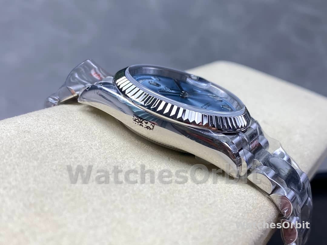 Rolex Day-Date 228236 0012 Fluted Bezel Ice Blue Dial 40MM Mens Replica Watch