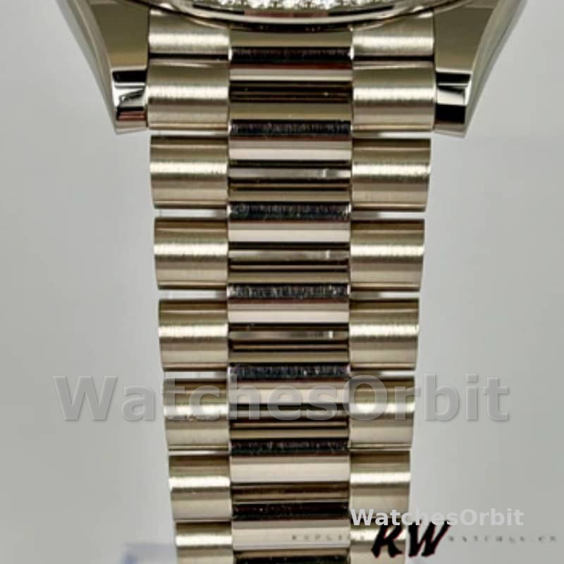 Rolex Day-Date 228349RBR Black Dial Diamond Bezel 40mm Mens Replica Watch