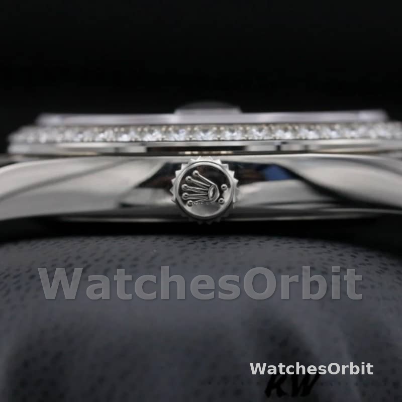 Rolex Day-Date 228349RBR Blue Roman Dial Diamond Bezel 40mm Mens Replica Watch