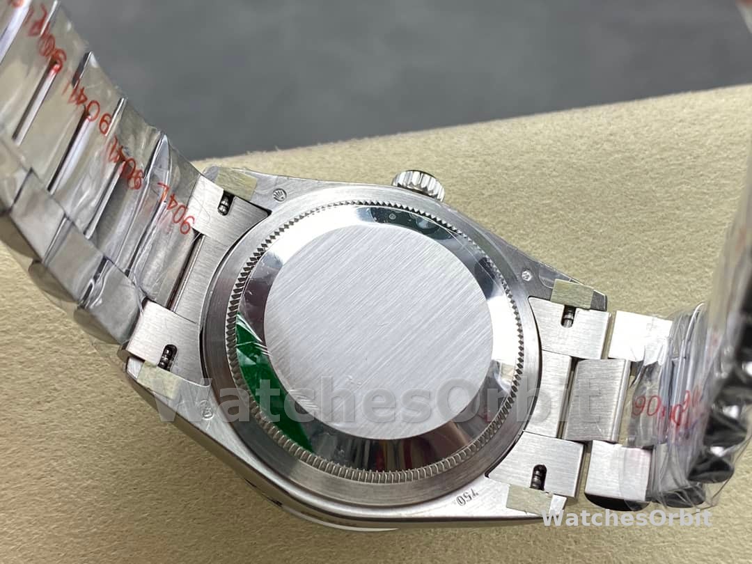 Rolex Day-Date 228396TBR 0030 Ice Blue Dial Platinum Diamond Bezel 40mm Mens Replica Watch