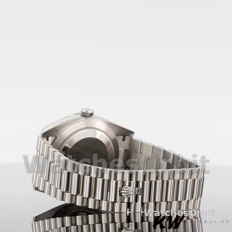 Rolex Day-Date 228396TBR Blue Dial Platinum Diamond Bezel 40mm Mens Replica Watch