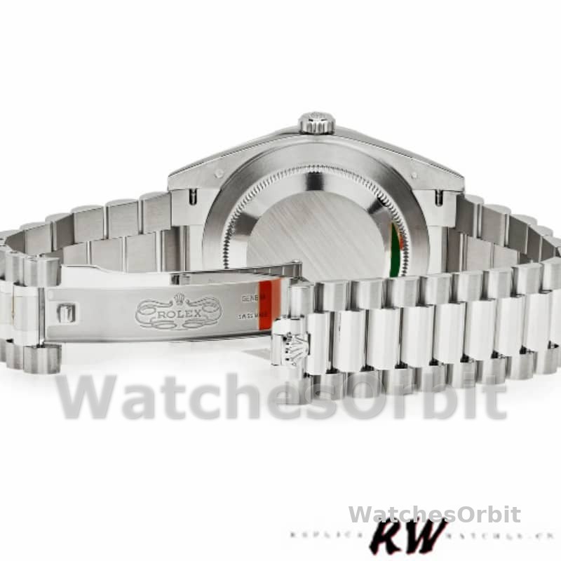 Rolex Day-Date 228396TBR Dark Rhodium Grey Dial Diamond Bezel 40mm Mens Replica Watch