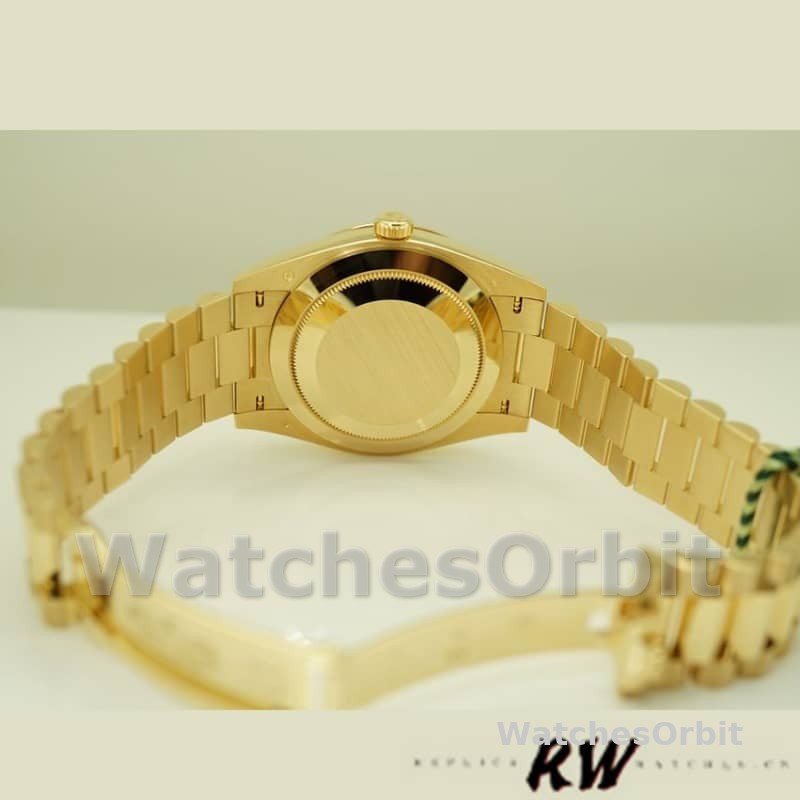 Rolex Day-Date 228398TBR Champagne Diamond Dial Diamond Bezel 40mm Mens Replica Watch