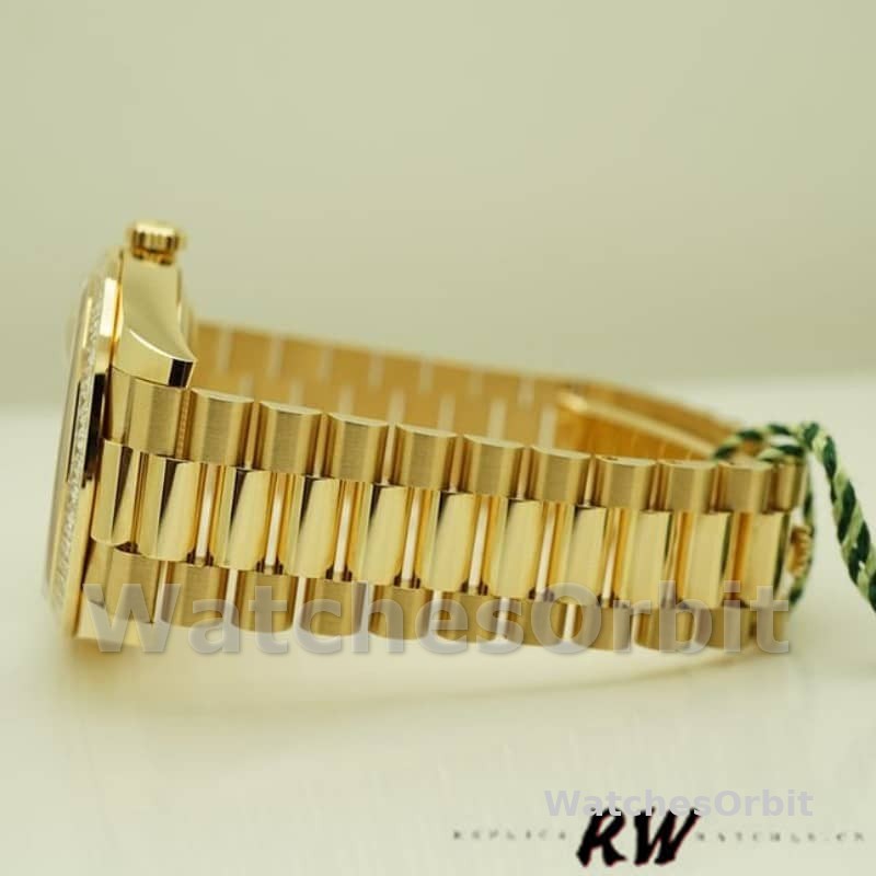 Rolex Day-Date 228398TBR Champagne Roman Numeral Dial Diamond Bezel 40mm Mens Replica Watch
