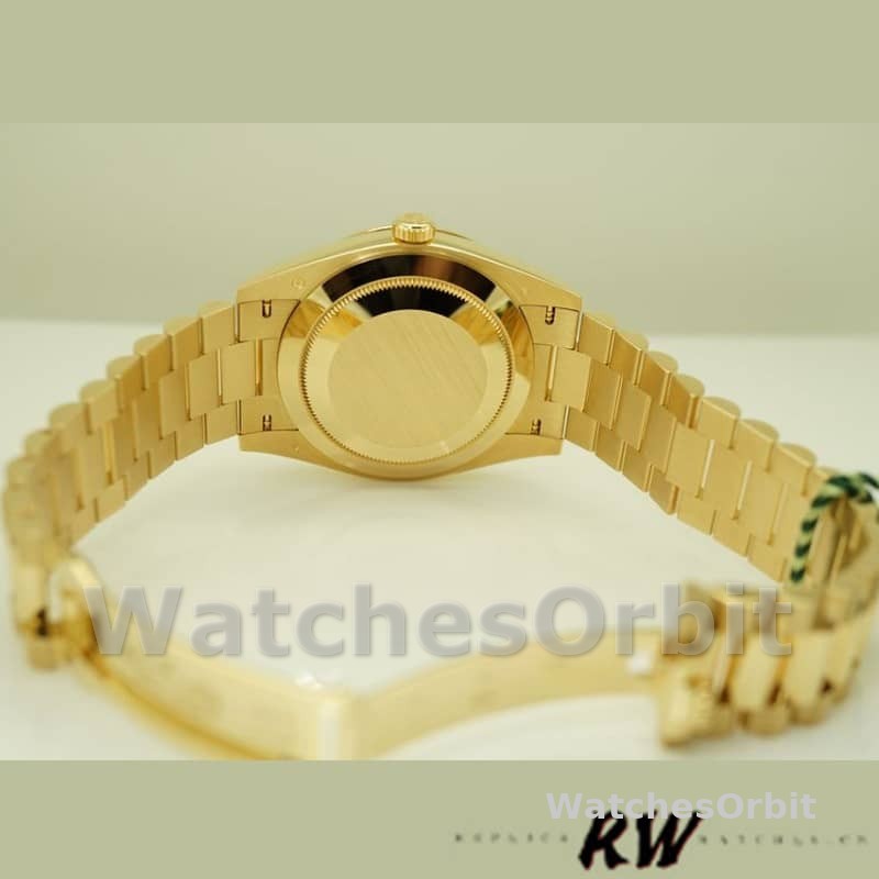 Rolex Day-Date 228398TBR Silver Roman Numeral Dial Diamond Bezel 40mm Mens Replica Watch