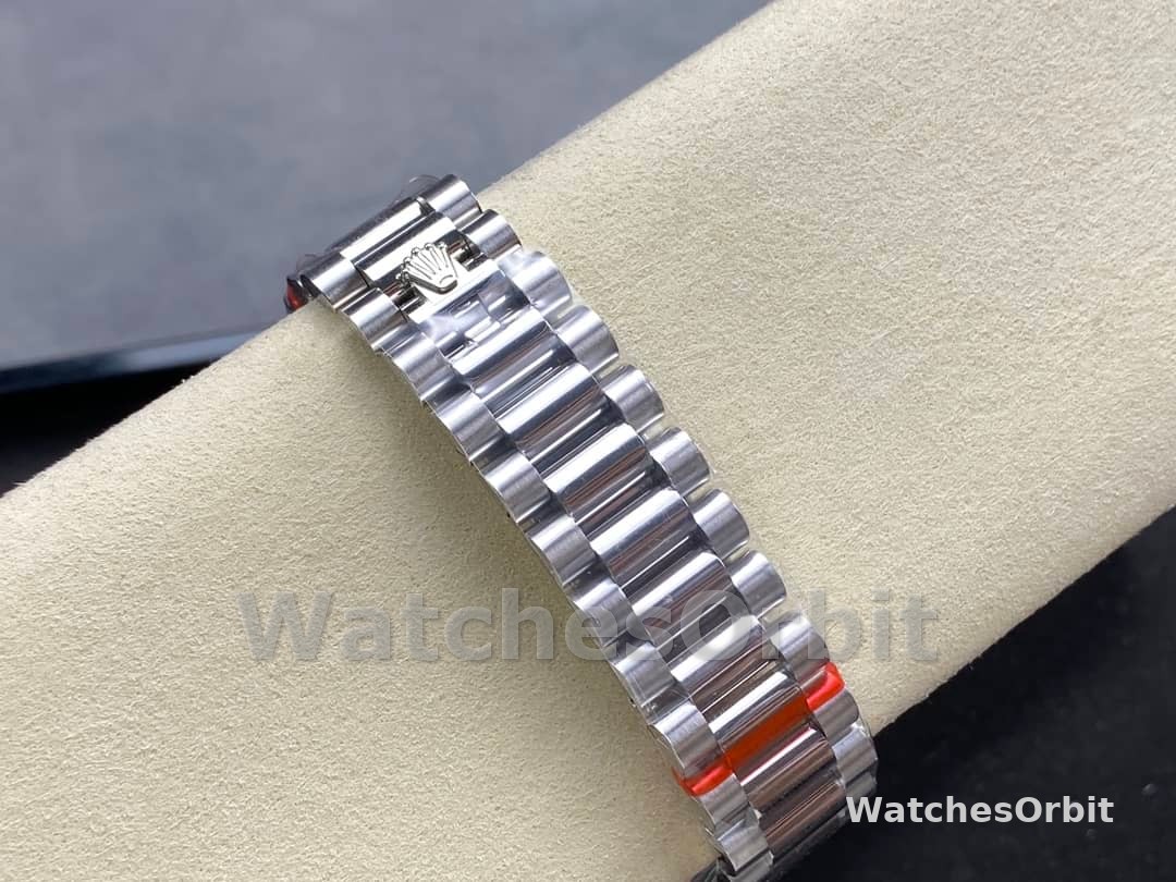 Rolex Day Date 36 MOP Dial Diamond Bezel Platinum m128396tbr 0022