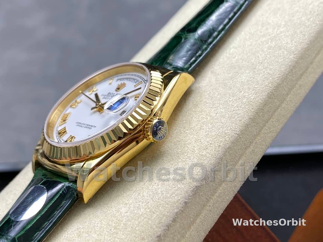 Rolex Day Date 36 White Dial Solid 18k Yellow Gold 118138 Roman