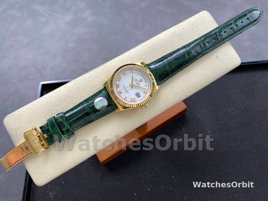 Rolex Day Date 36 White Dial Solid 18k Yellow Gold 118138 Roman
