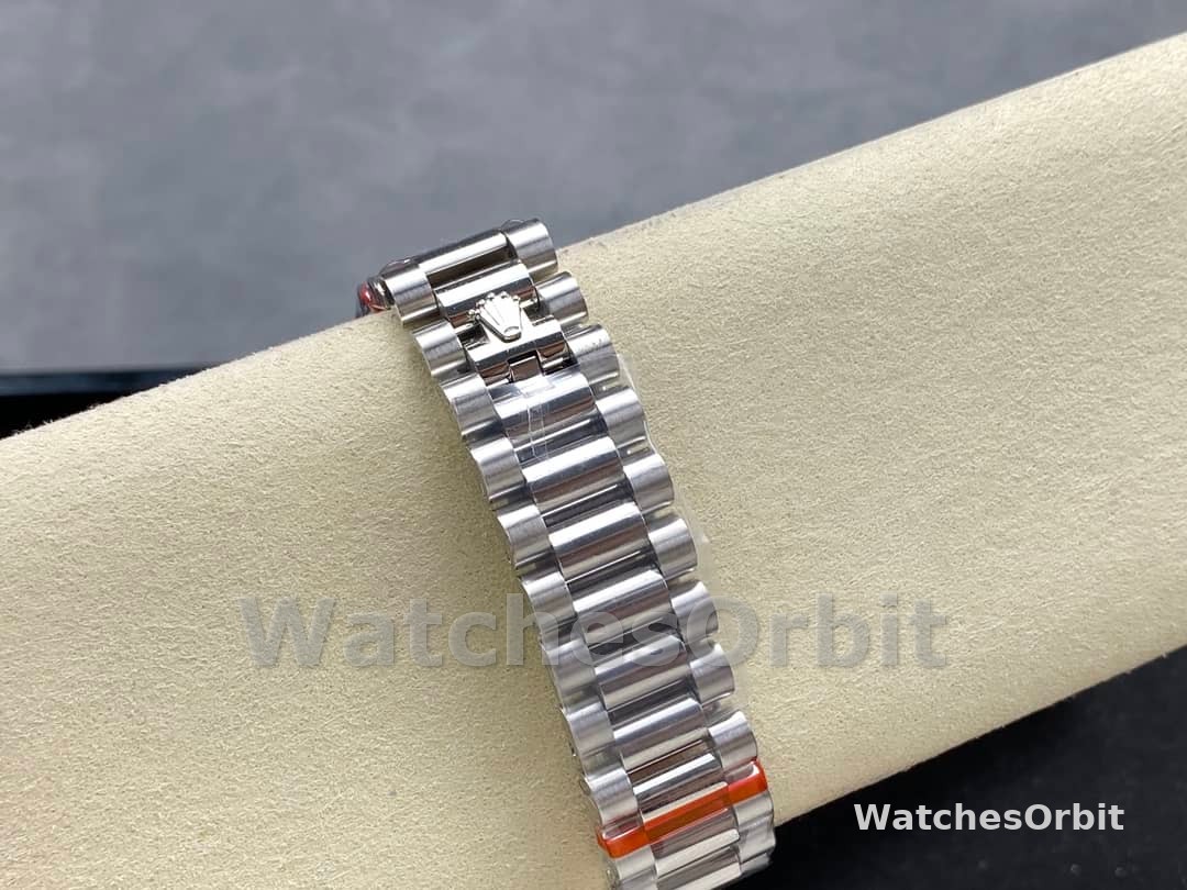 Rolex Day Date 36 White Gold Diamond Bezel White Dial m128399tbr 0019