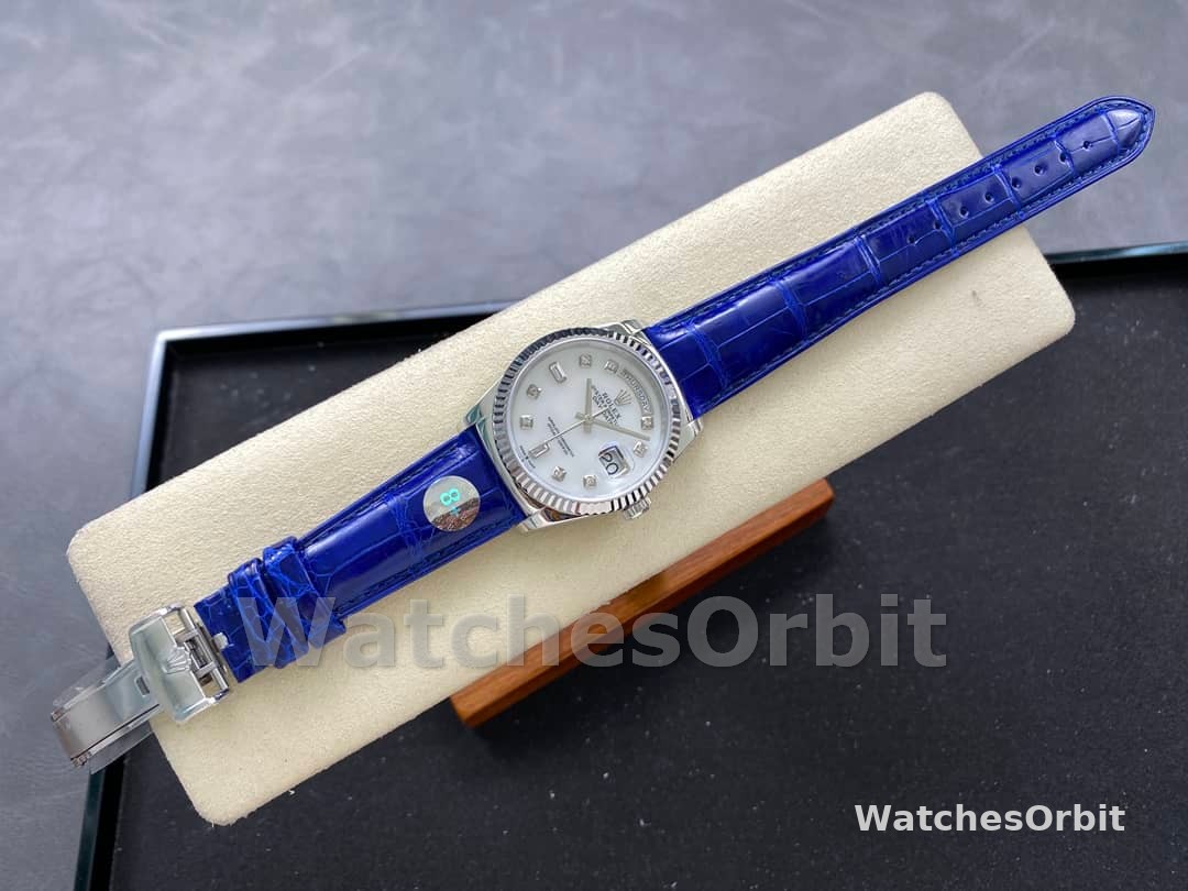 Rolex Day Date 36 White Gold Diamond Rhodium Dial 118139 0053