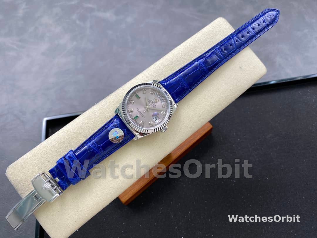 Rolex Day Date 36 White Gold Diamond Rhodium Dial 118139 0053