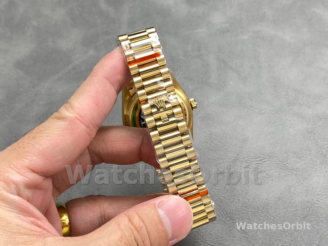 Rolex Day Date 36 Yellow Gold Automatic Green Diamond Dial M128238 0130