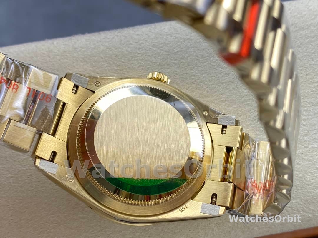 Rolex Day Date 36 Yellow Gold Champagne Dial Diamond Bezel m128348rbr 0026