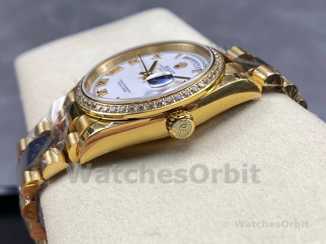 Rolex Day Date 36 Yellow Gold m128348rbr 0064 White Dial