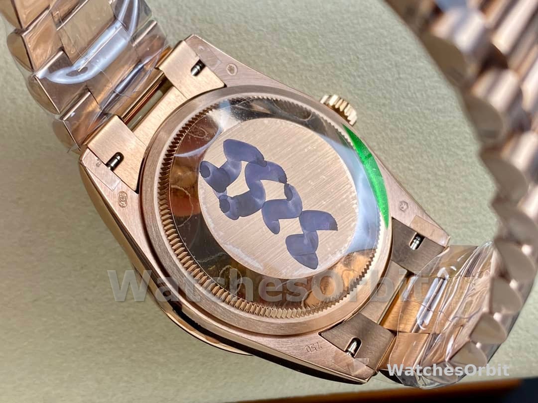 Rolex Day-Date 36MM 128345RBR 0028 Mother of Pearl White Dial Everose Gold Unisex Replica Watch