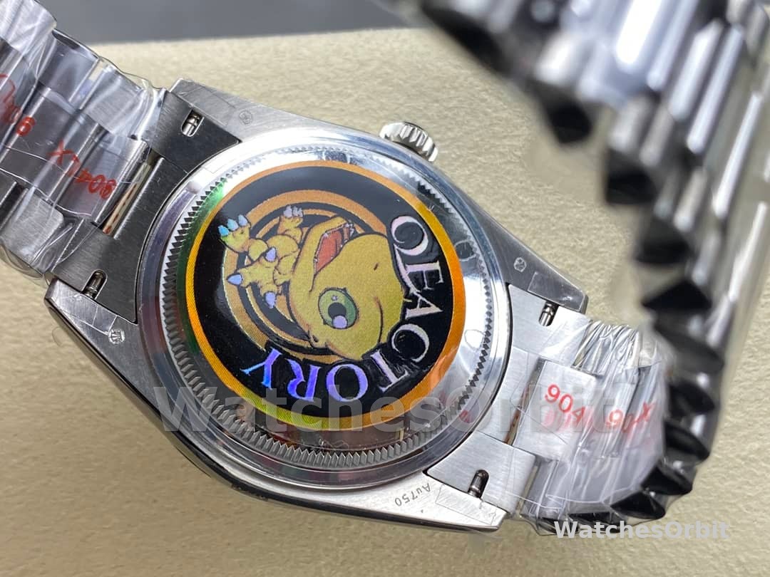 Rolex Day Date 36mm White Gold 128239 0016 Pave Rainbow Diamond Dial