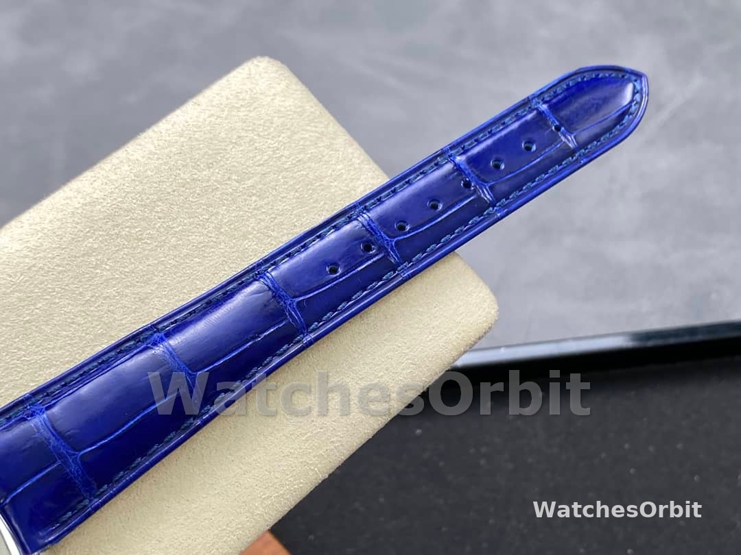 Rolex Day Date 36mm White Gold Fluted Bezel 118139 0004 Blue Index