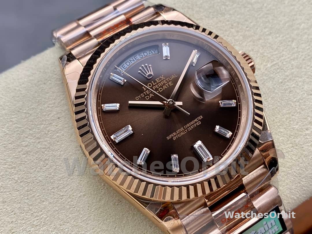 Rolex Day Date 40 18kt Everose Gold Rolex President Chocolate Dial m228235 0003