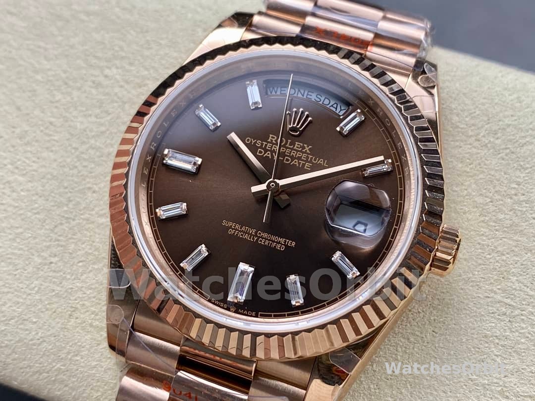 Rolex Day Date 40 18kt Everose Gold Rolex President Chocolate Dial m228235 0003