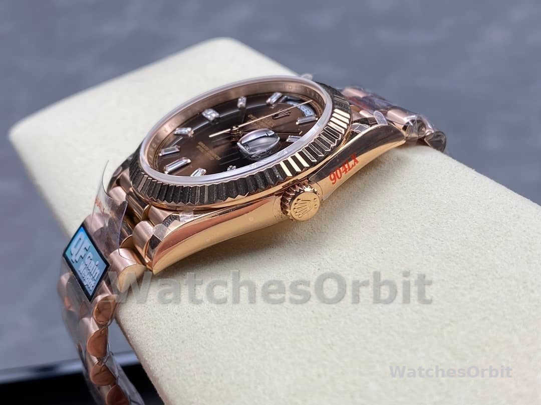 Rolex Day Date 40 18kt Everose Gold Rolex President Chocolate Dial m228235 0003