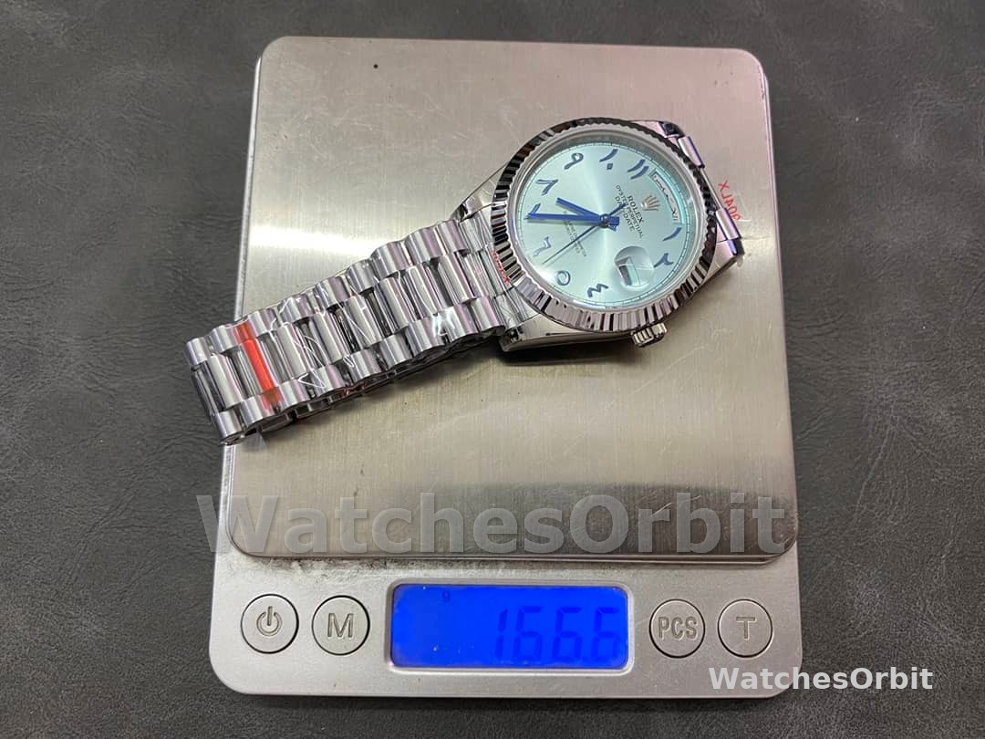 Rolex Day Date 40 228236 Platinum Ice Blue Dial Men's Watch