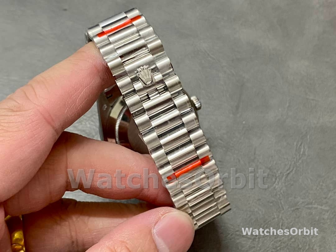 Rolex Day-Date 40 Platinum Arabic Numerals Green with Diamonds 228396tbr