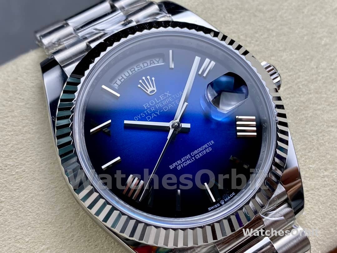 Rolex Day Date 40 White Gold Blue Ombre Dial M228236 0024