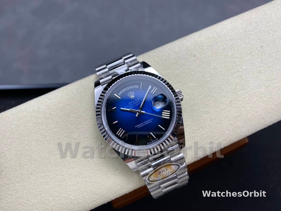 Rolex Day Date 40 White Gold Blue Ombre Dial M228236 0024