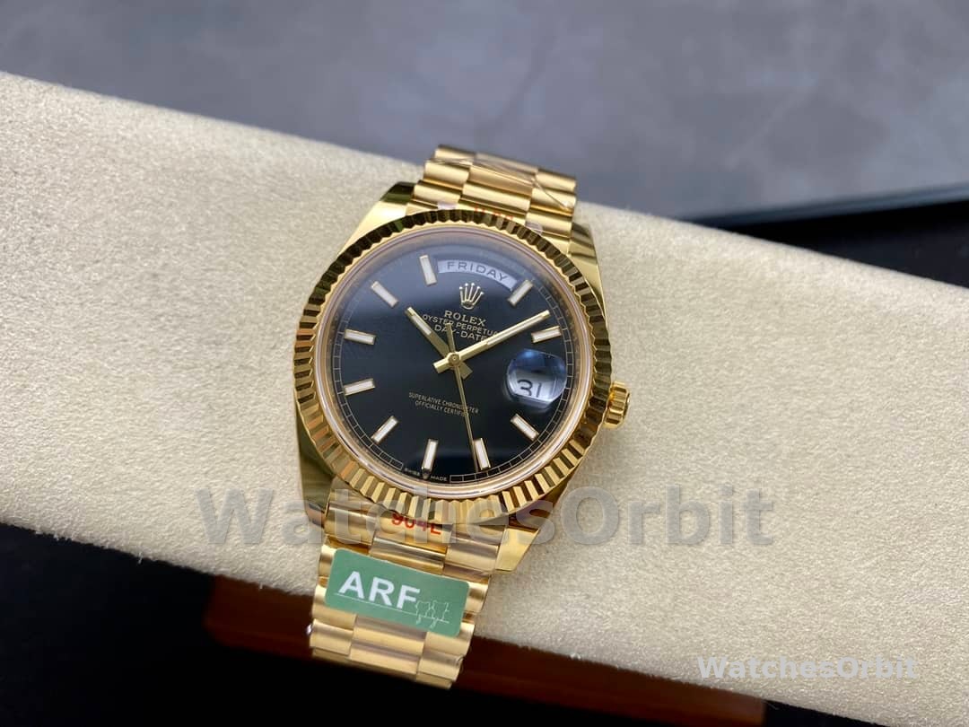 Rolex Day Date 40mm Yellow Gold President Black Dial m228238 0067