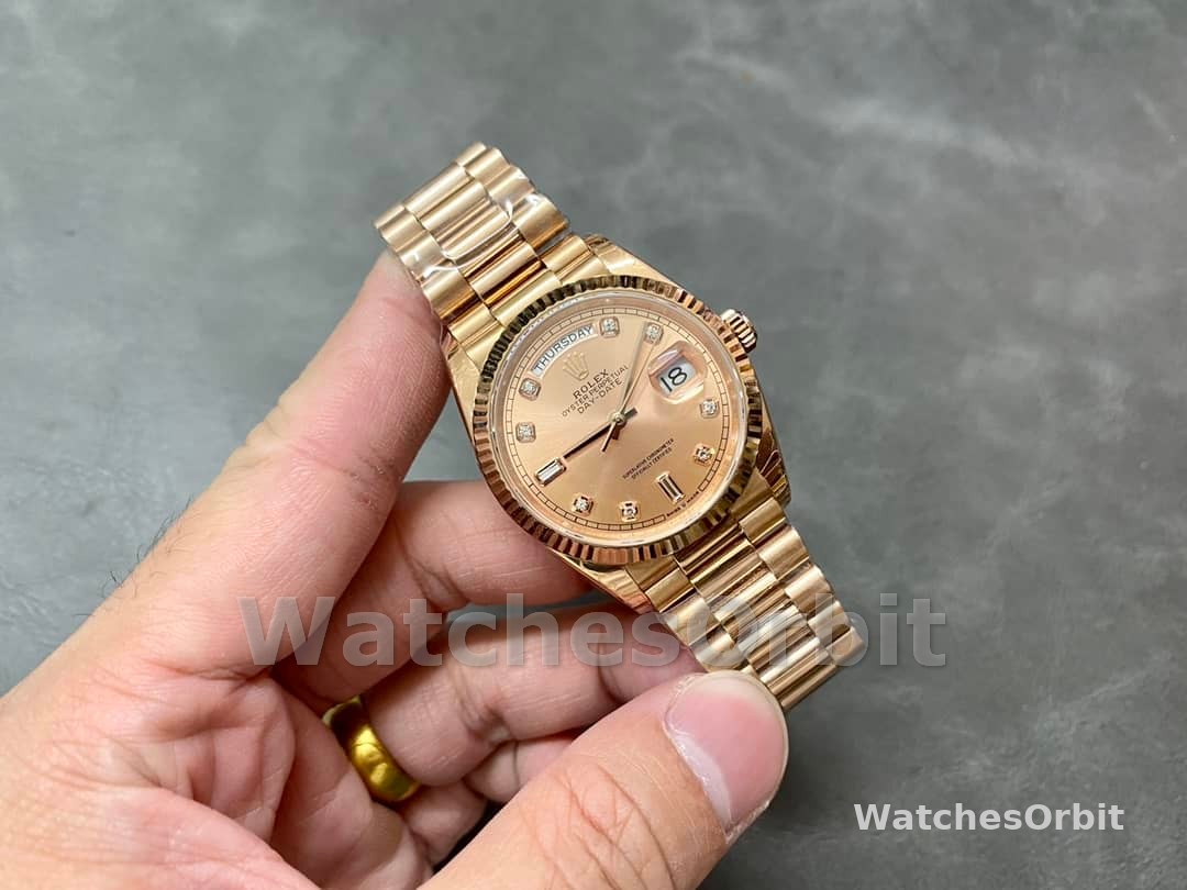 Rolex Day-Date m128235 0009 Everose Gold Pink Rose Dial 36MM Unisex Replica Watch