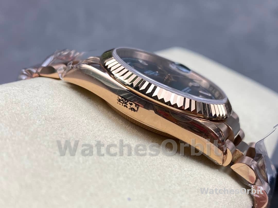 Rolex Day Date Oyster 36 mm Everose Gold Blue Green Dial M128235 0085
