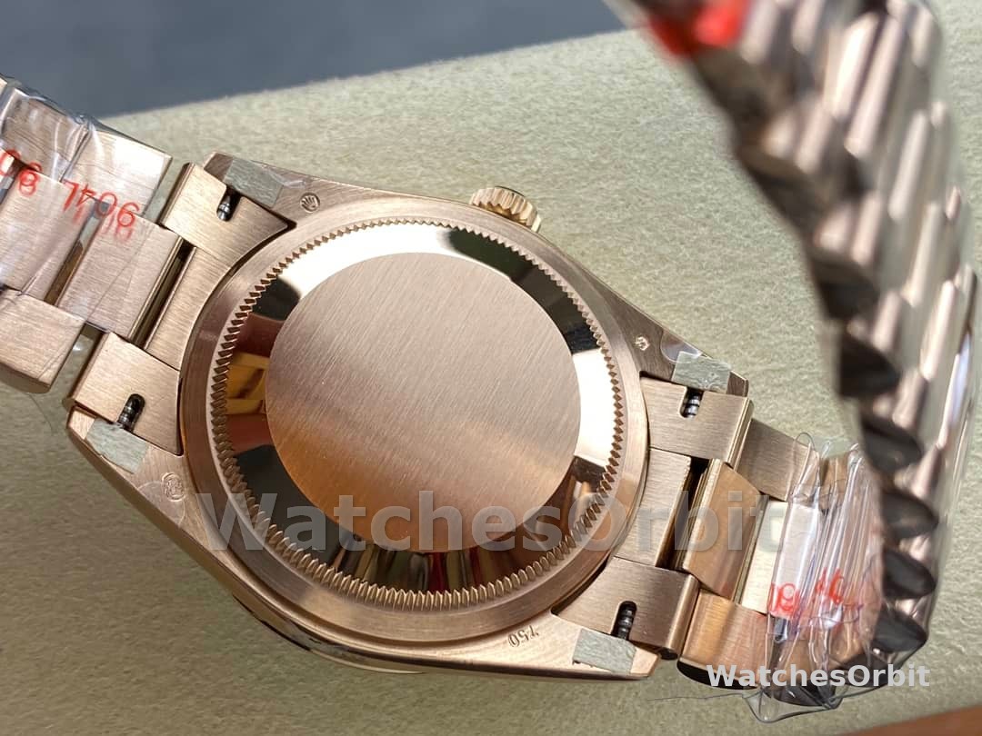 Rolex Day Date Oyster 36 mm Everose Gold Diamonds Bezel M128345RBR 0068