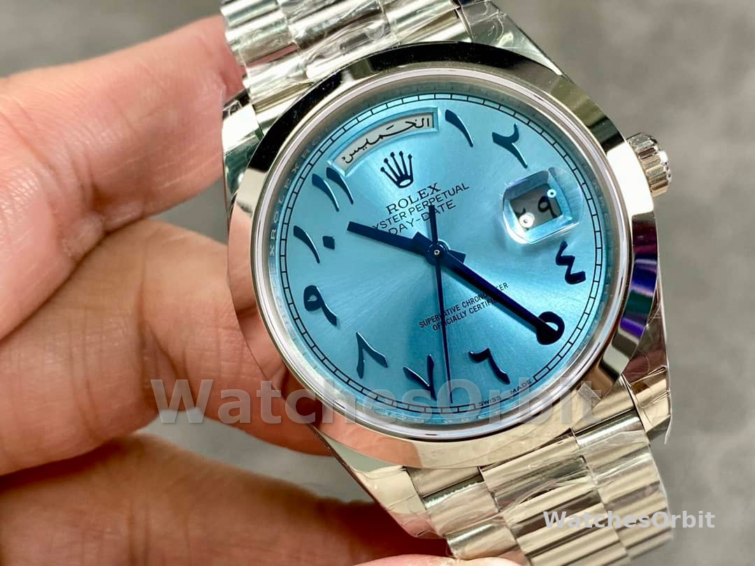Rolex Day Date President Blue Arabic Dial Dial M228206 0025 Men's Watch