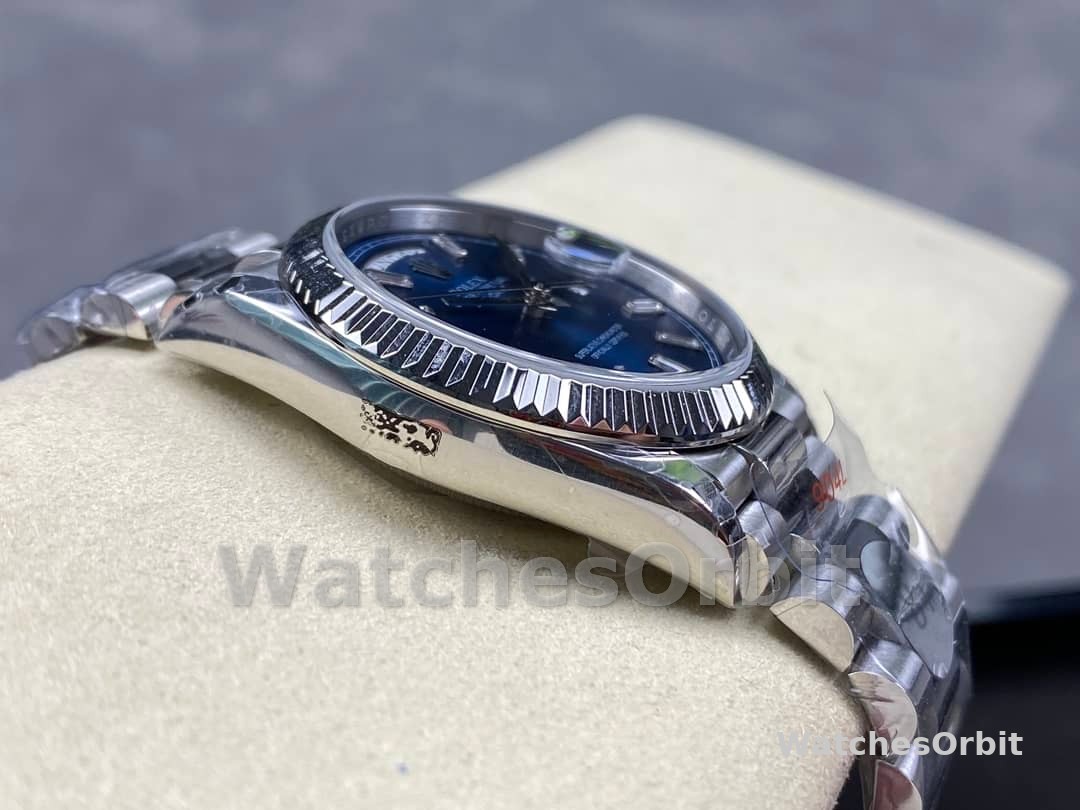 Rolex Day Date White Gold 36 Blue Diamond Dial m128239 0069