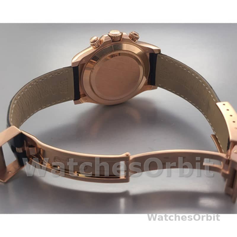 Rolex Cosmograph Daytona 116515LN Leather strap Black Pink Dial 40mm Mens Replica Watch