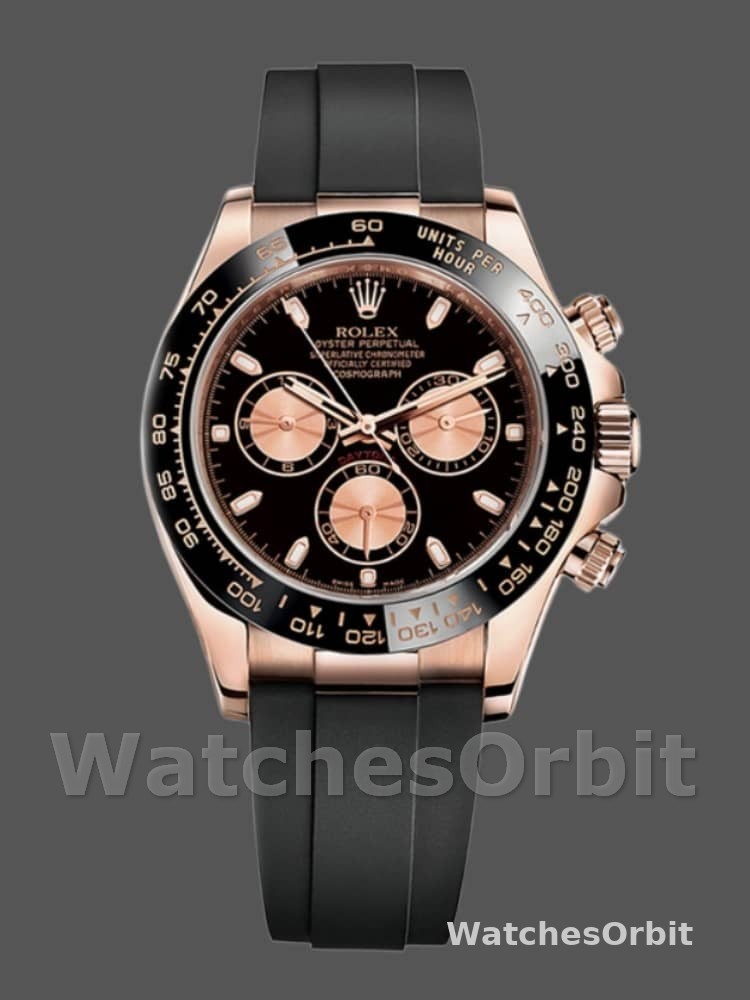 Rolex Cosmograph Daytona 116515LN Rose Gold Black Dial 40mm Mens Replica Watch