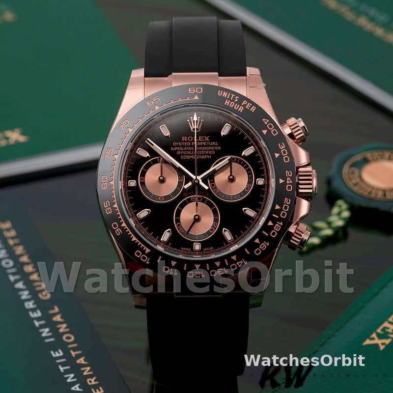Rolex Cosmograph Daytona 116515LN Rose Gold Black Dial 40mm Mens Replica Watch