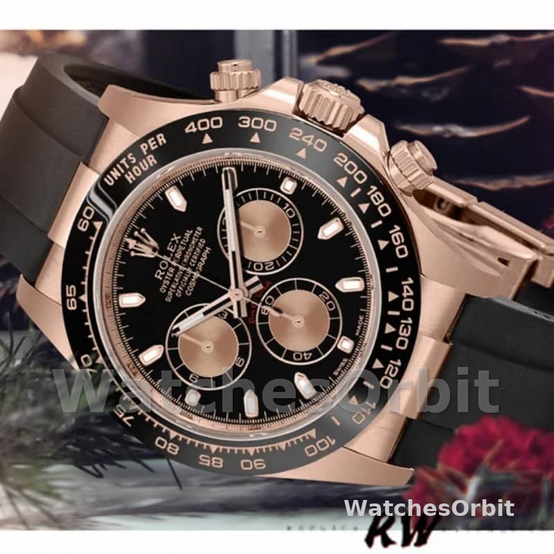 Rolex Cosmograph Daytona 116515LN Rose Gold Black Dial 40mm Mens Replica Watch