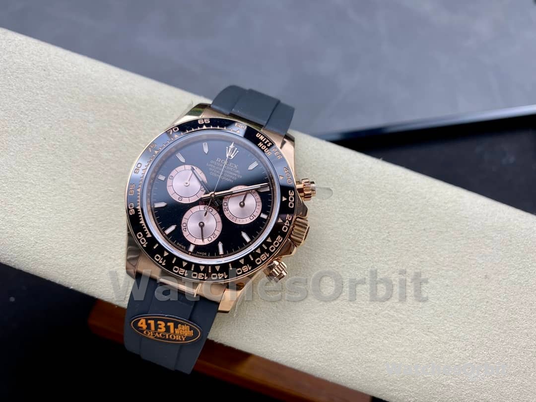 Rolex Cosmograph Daytona 116515LN Rose Gold Black Dial 40mm Mens Replica Watch