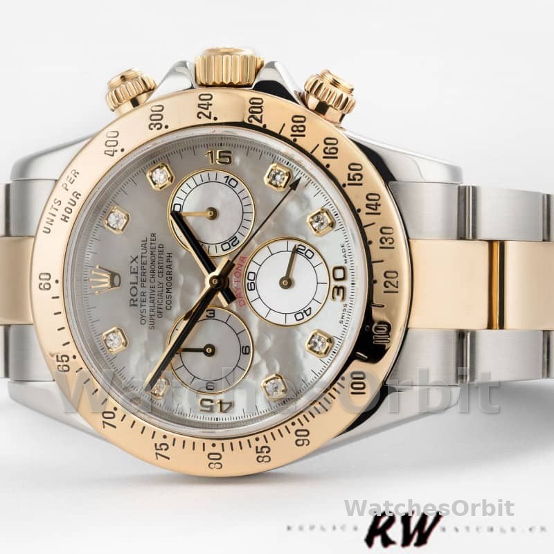 Rolex Cosmograph Daytona 116523 Diamond Mother of Pearl Dial 40mm Mens Replica Watch