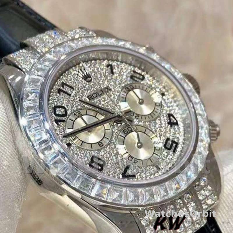 Rolex Cosmograph Daytona 116599 pave diamond dial 40mm Mens Replica Watch