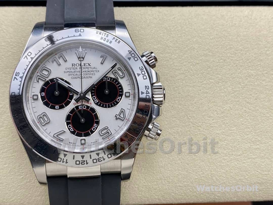 Rolex Cosmograph Daytona White Gold Case Panda Dial 116519 Men's Watch