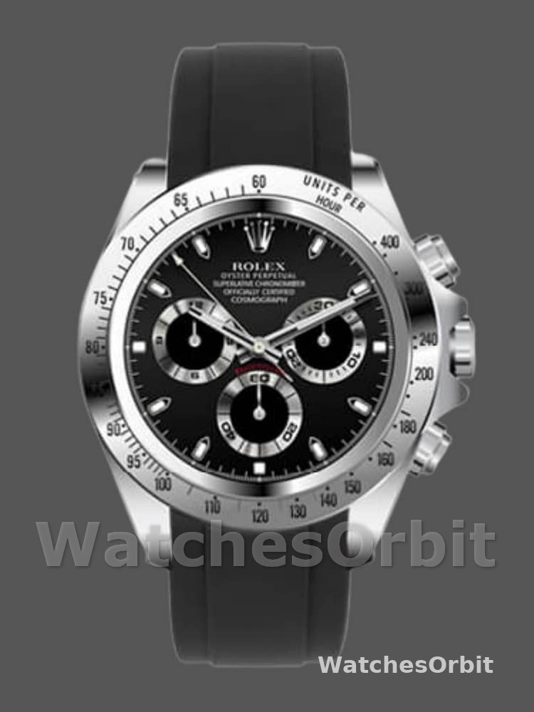 Rolex Daytona 116519 Black Dial Black Rubber strap 40mm Mens Replica Watch