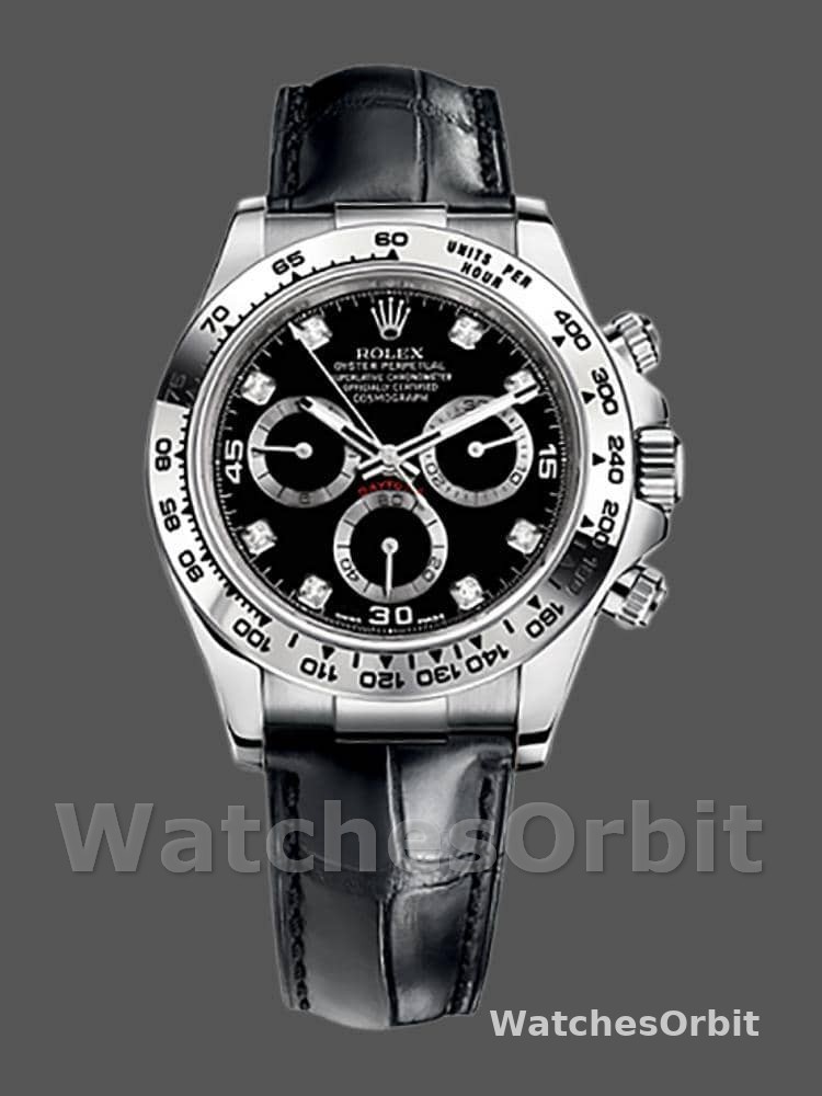 Rolex Daytona 116519 Black Diamonds Dial 40mm Mens Replica Watch