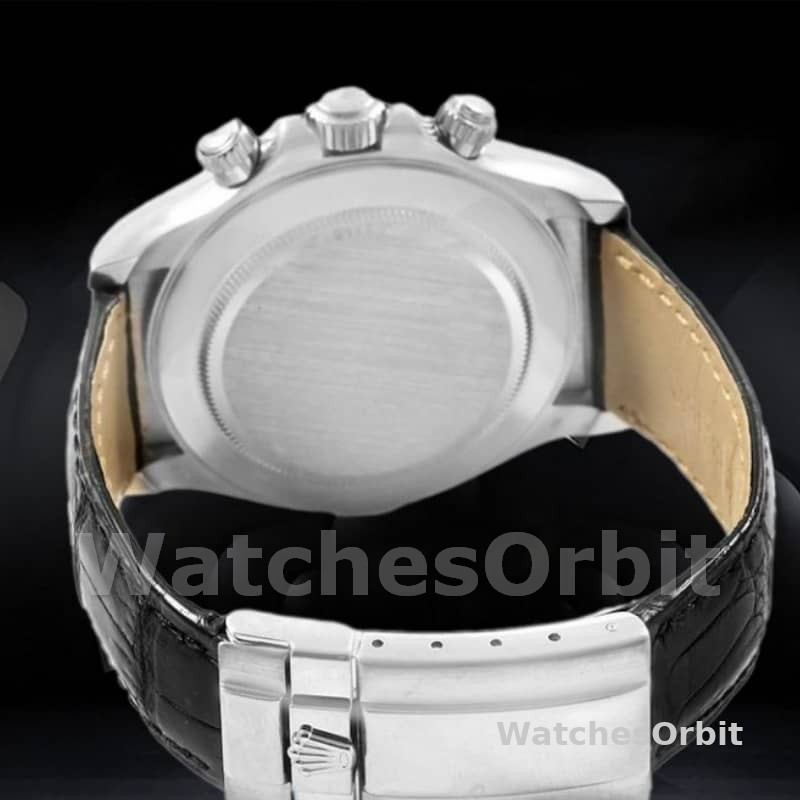 Rolex Daytona 116519 Black Leather strap Black Dial 40mm Mens Replica Watch