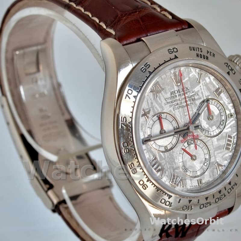 Rolex Daytona 116519 Brown Leather strap Meteorite Dial 40mm Mens Replica Watch